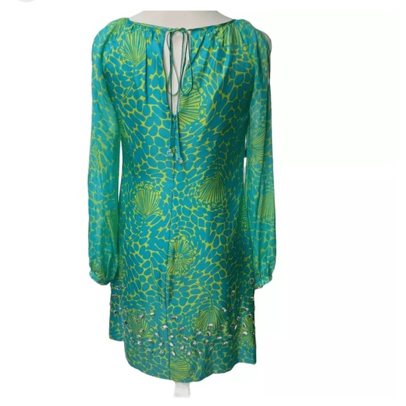 NWT Lilly Pulitzer "Chauncey" Turquoise Jeweled Dress - Picture 5 of 8